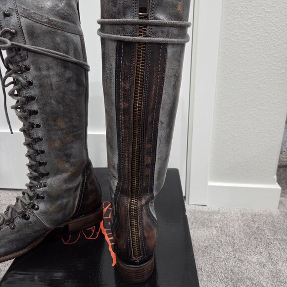*EUC* Stunning Freebird Raphael Laced Up Boot, Distressed Ice Color, Size 10 - Picture 5 of 13
